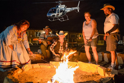Camp Fire At Grand Canyon Hualapai Ranch
