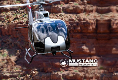 Grand Canyon Landing Mustang Helicopter
