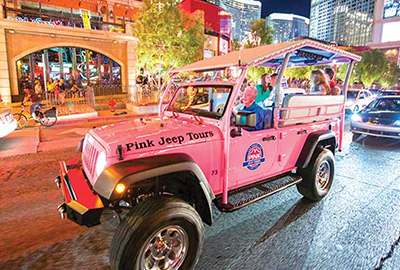 Pink Jeeps Land See and Air Tour on Las Vegas Strip